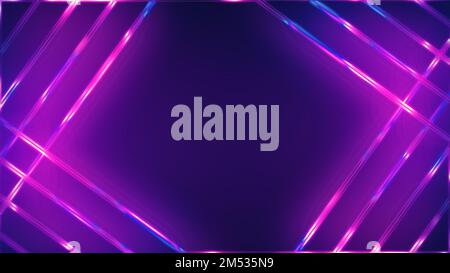 Abstrakte VJ Neonlichter tanzen Hintergrund, rotes Thema. Abbildung mit Partyhintergrund 3D Stockfoto