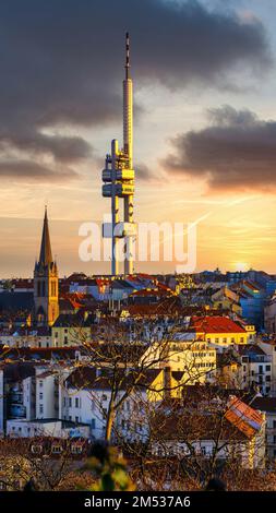 Ptague Fernsehturm Stockfoto