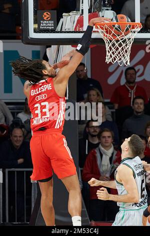 2022/2023 FIBA EuroLeague | München FC Bayern gegen Valencia Basket Club. GILLESPIE Freddie (FC Bayern München FCBB33) Stockfoto