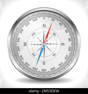 Metallkompass, Vektor-EPS10-Darstellung Stock Vektor