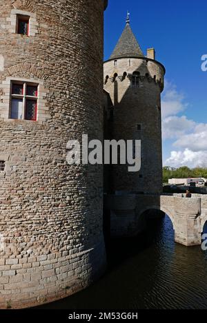 Schloss Suscinio, beliebtes Heim der Herzog der Bretagne, Sarzeau, Morbihan, Bretagne, Bretagne, Bretany, Frankreich, Europa Stockfoto