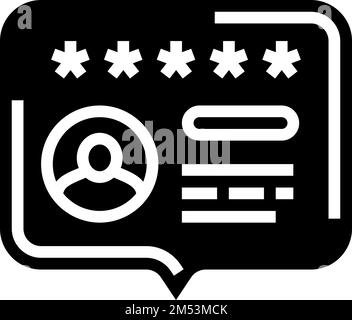 Positive Kundenreferenz – Darstellung des Symbols „Glyphe“ als Vektor Stock Vektor