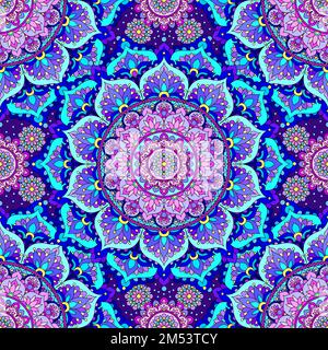 Nahtloses Muster mit Mandalas. Oststil. Vektor Stock Vektor