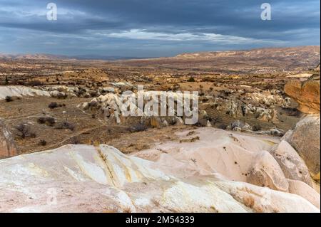 Landschaftsfoto der drei Schönheiten in Urgup, Türkei Stockfoto