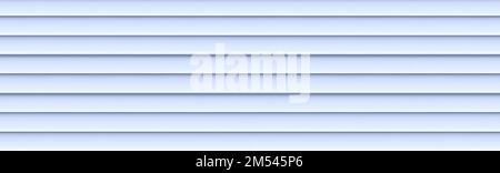 Parallele horizontale Linien in Form von Jalousien. Kann als abstrakter hellblauer Hintergrund oder als Textur verwendet werden. Stockfoto