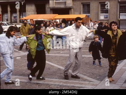 Ruhrgebiet. Der Ruhr 90. Ostermarsch am 16. 4. 1990 in Dortmund Stockfoto