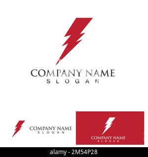 Thunderbolt Flash-Logo und Symbolvektor Stock Vektor