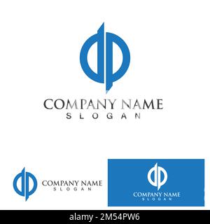 D P Logo-Vektordesign Stock Vektor