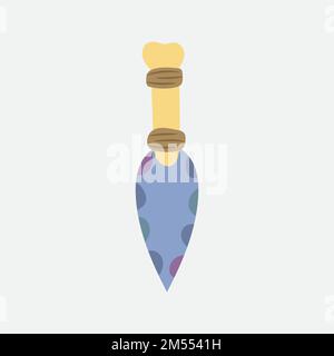 Das Alte Messer-Symbol. Cartoon des Sichelvektors Stock Vektor