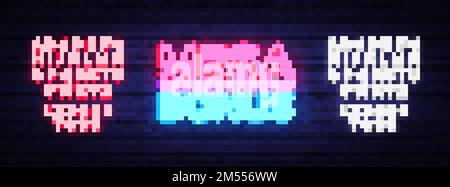 Mega Bonus Neon-Zeichen-Vektor. Bonus Neon Text Design Vorlage Neon Schild, helles Banner, Schild, nächtliche helle Werbung, helle Inschrift. Vektor Stock Vektor