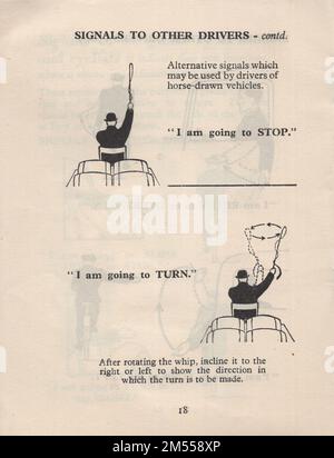 Straßenverkehrsordnung : vom Verkehrsminister mit Zuständigkeit für die Führung und Sicherheit aller Verkehrsteilnehmer herausgegeben mit einem Anhang einschließlich Diagrammen von Signalen und Schildern. Von der Bürokanzlei seiner Majestät. Ein Penny netto. Direkt bei H.M. zu erwerben Bürogebäude an folgenden Adressen : York House, Kingsway, London WC2 / 13a Castle Street Edinburgh 2 / 39-41 King Street Manchester 2 / 1. Andrews Crescent Cardiff / 80 Chichester Street , Belfast / oder über einen beliebigen Buchhändler. Anhang Signale von Polizei Constables und anderen / Turn Stockfoto