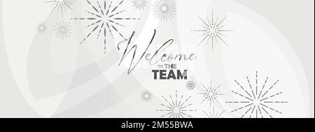 Willkommen beim Team-Text Stock Vektor