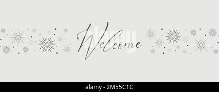 Willkommen im Team auf weißem Hintergrund Stock Vektor