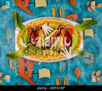 Frühstück Diät Obstsalat Rezept Stockfoto