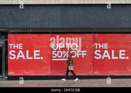 Edinburgh Scotland, Vereinigtes Königreich, 26. Dezember 2022. Verkäufe Am Zweiten Weihnachtsfeiertag. Live-Nachrichten von sst/alamy Stockfoto