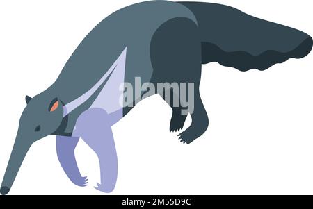 Anteater-Symbol isometrischer Vektor. Ameisenriese. Waldtier Stock Vektor