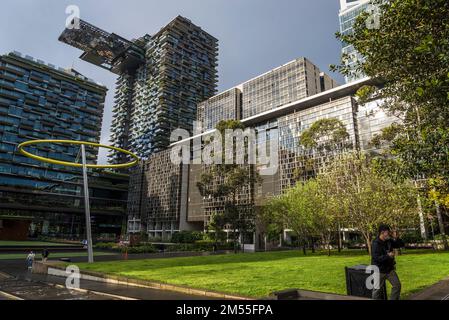 Halo, ein Wind angetrieben kinetische Skulptur im Central Park, eine große gemischt - Stadterneuerung Projekt am Broadway im Stadtteil Chippendale, Sydn verwenden Stockfoto