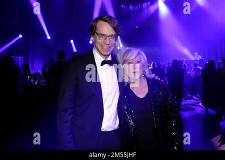 Margarethe von Trotta und ihr Sohn Felix Moeller nahmen am 10. Dezember 35. 2022 an den European Film Awards 2022 in Reykjavik, Island, auf der Harpa Conference and Concert Hall Teil. Stockfoto