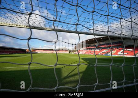 Fleetwood, Großbritannien. 26. Dezember 2022. Allgemeiner Blick auf das Highbury Stadium vor dem Sky Bet League 1 Spiel Fleetwood Town vs Sheffield Mittwoch im Highbury Stadium, Fleetwood, Großbritannien, 26. Dezember 2022 (Foto von Steve Flynn/News Images) in Fleetwood, Großbritannien, am 12./26. Dezember 2022. (Foto: Steve Flynn/News Images/Sipa USA) Guthaben: SIPA USA/Alamy Live News Stockfoto