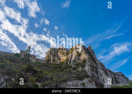 Zitadelle von Sisteron im französischen Departement Alpes-de-Haute-Provence Stockfoto