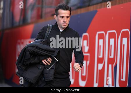 London, UK, 26. Dezember 2022; Selhurst Park, Crystal Palace, London, England; Premier League Football, Crystal Palace gegen Fulham; Fulham Manager Marco Silva trifft im Selhurst Park ein Credit: Action Plus Sports Images/Alamy Live News Credit: Action Plus Sports Images/Alamy Live News Credit: Action Plus Sports Images/Alamy Live News Stockfoto