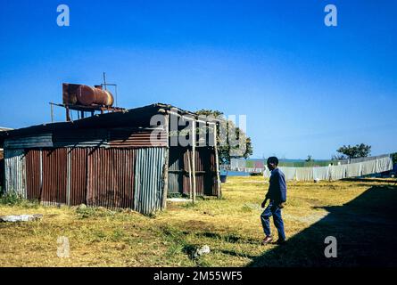 Äthiopien, 1970er, Adama oder Nazaret, Slum, Region Oromia, Ostafrika Stockfoto