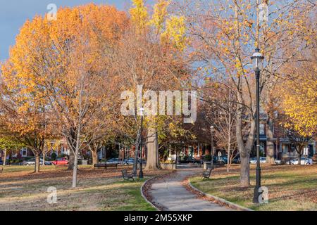 Herbstabend im Libby Hill Park, Richmond Virginia, USA, Richmond, Virginia Stockfoto