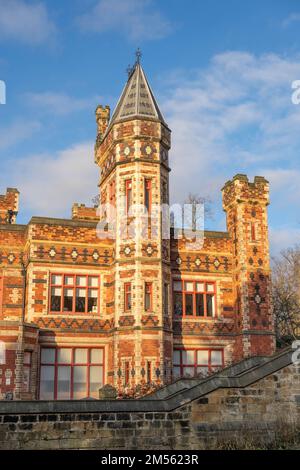 Saltwell Towers, 1862 erbaut, im öffentlichen Park - Saltwell Park in Gateshead, Großbritannien. Stockfoto