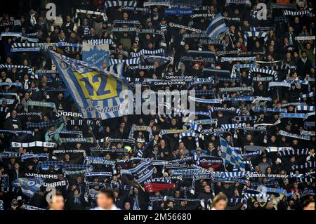 Ferrara, Italien. 26. Dezember 2022. Fans von Spal während des Spiels SPAL gegen AC Pisa, italienisches Fußballspiel Serie B in Ferrara, Italien, Dezember 26 2022 Kredit: Independent Photo Agency/Alamy Live News Stockfoto