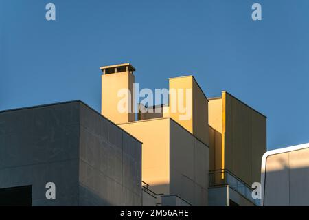 Gebäudefassade im 13. Bezirk, Paris, 2022 Stockfoto