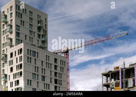 Gebäudefassade im 13. Bezirk, Paris, 2022 Stockfoto