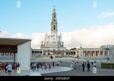 16. August 2022, Fathima, Portugal. Blick auf das Heiligtum unserer Lieben Frau von Fatima, Fatima, Estremadura, Portugal. Stockfoto