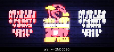 Frohes chinesisches Neujahr 2019 Jahr Schweinemuster-Design-Karte im Neonstil. Sternzeichen für Grußkarte, Flyer, Einladung, Poster. Chinesisches Neujahrsfest Stock Vektor