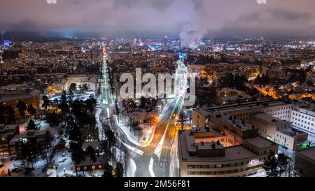 Blick auf Tampere aus der Vogelperspektive Stockfoto