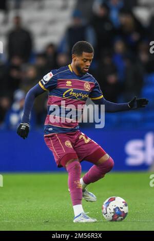 Kenneth Paal #22 von QPR während des Sky Bet Championship-Spiels Cardiff City vs Queens Park Rangers im Cardiff City Stadium, Cardiff, Großbritannien, 26. Dezember 2022 (Foto von Mike Jones/News Images) Stockfoto