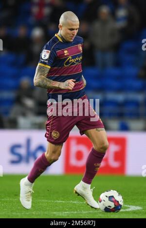 Cardiff, Großbritannien. 26. Dezember 2022. Lyndon Dykes #9 von QPR während des Sky Bet Championship-Spiels Cardiff City vs Queens Park Rangers im Cardiff City Stadium, Cardiff, Großbritannien, 26. Dezember 2022 (Foto von Mike Jones/News Images) in Cardiff, Großbritannien, am 12./26. Dezember 2022. (Foto: Mike Jones/News Images/Sipa USA) Guthaben: SIPA USA/Alamy Live News Stockfoto