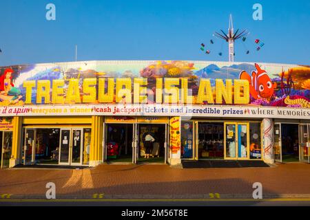 Barry, Barry Island, Barry Island ist ein Bezirk, Halbinsel und, am Meer, Resort, Teil der Stadt Barry im Tale of Glamorgan, South Wales. Es ist nach dem 6. Jahrhundert Saint Baruc.Wales, Wales, Großbritannien, Großbritannien, Großbritannien, Großbritannien, Großbritannien, Großbritannien, Europa, Europa benannt Stockfoto