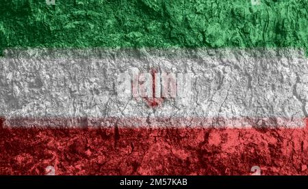 iranische Flagge als Hintergrund Stockfoto