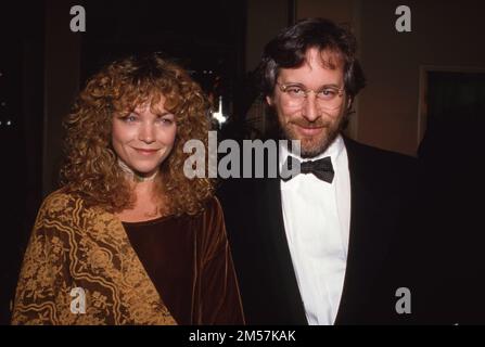 Steven Spielberg und Amy Irving bei den 44. Annual Golden Globe Awards 31. Januar 1987 Kredit: Ralph Dominguez/MediaPunch Stockfoto