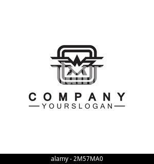 Vektordarstellung des Buchstabens A Wings Logo Stock Vektor