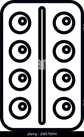 Konturvektor des Blasenallergiesymbols. Pollensaison. Saisonale Krankheit Stock Vektor