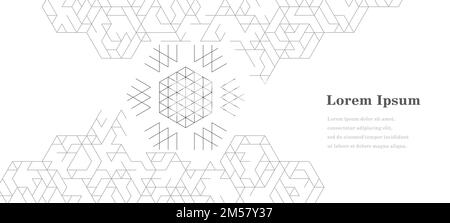 Abstraktes schwarz weißes Sechseck, ai künstliche Intelligenz, geometrische Textur Hintergrund, wissenschaftliche Technologie, futuristisches Konzept Stockfoto