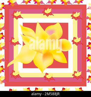 Nahtlose gelbe Blume Muster; Vector Illustration Stock Vektor