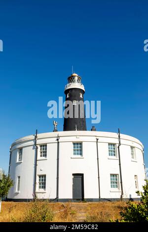 England, Kent, Dungeness, The Old Lighthouse *** Lokale Beschriftung *** UK,United Kingdom,Großbritannien,England,English,British,Kent,Dungeness,Co Stockfoto