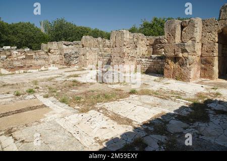 Hadrianbäder in Aphrodisias Antike Stadt in Geyre, Aydin, Turkiye Stockfoto