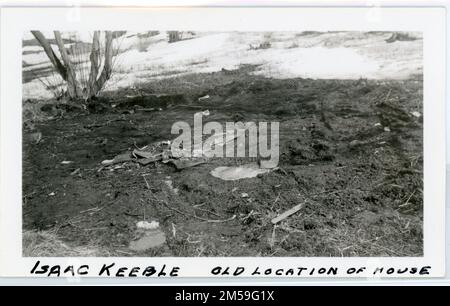 Alte Lage des Isaac Keeble House. 1920 - 1965. Central Plains Region (Kansas City, MO). Fotodruck. Innenministerium. Büro für Indianerangelegenheiten. Die Sisseton-Agentur. 9/17/1947-. Fotos Stockfoto