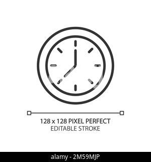 Symbol für perfekte lineare Pixel auf der Ziffernseite Stock Vektor