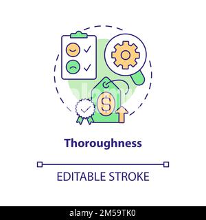 Symbol für Gründlichkeit Stock Vektor