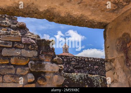 Die archäologische Zone von Mitla (Zapotekische Zivilisation), Staat Oaxaca, Mexiko Stockfoto