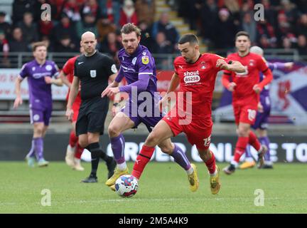 London, Großbritannien. 27. Dezember 2022. Idris El Mizouni (ausgeliehen von Ipswich Town) von Leyton Orient während eines Fußballspiels der Liga 2 zwischen Leyton Orient und Stevenage im Brisbane Road Stadion, London am 27. Dezember 2022 Kredit: Action Foto Sport/Alamy Live News Stockfoto